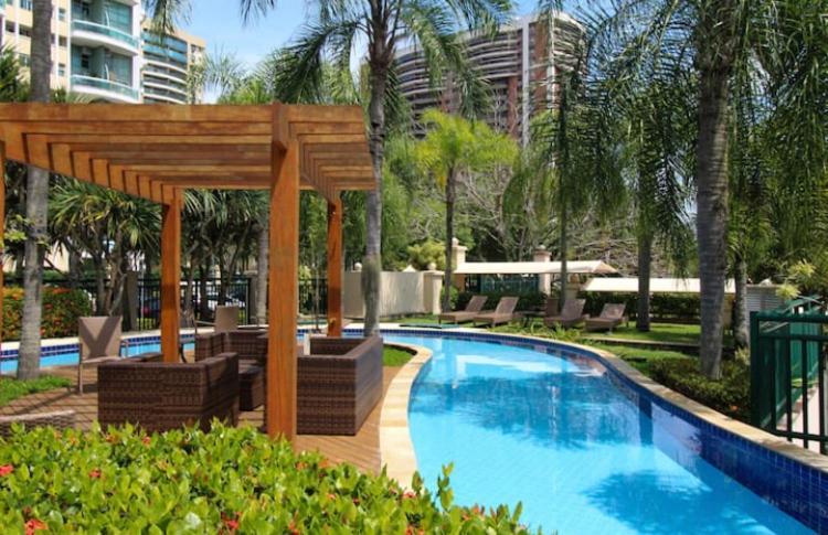 Flat Com Vista Panoramica -15- Na Barra Da Tijuca - Estacionamento Gratuito - Frigobar - Ar Condicionado - Piscina - Academia - Balsa Para Praia Gratis - Varanda - Vista Parcial Mar E Lagoa Rio de Janeiro Extérieur photo